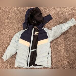 Reima Kids Blue and White Hooded Puffer Jacket